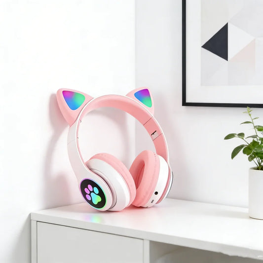 New Cute Cat Ear Wireless Headphones