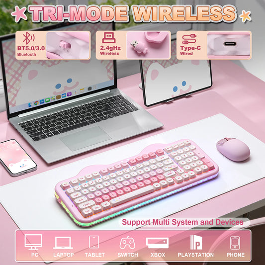 Milk Candy Wireless Mechanical Keyboard