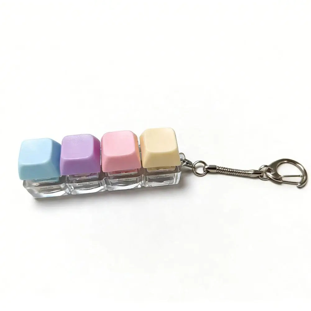 Macaron Keyboard Button Fidget Keychain
