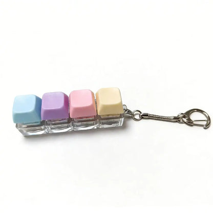 Macaron Keyboard Button Fidget Keychain