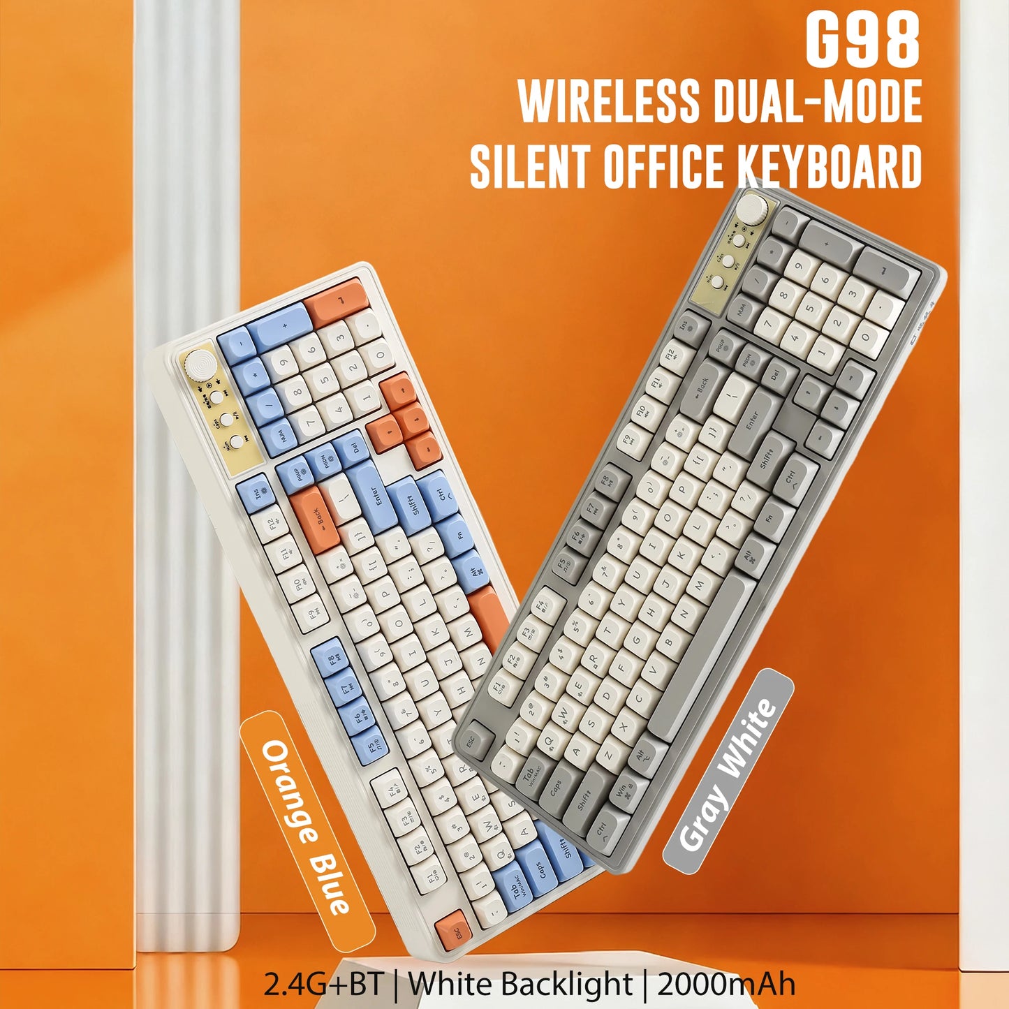 Retro Macaron Wireless Keyboard