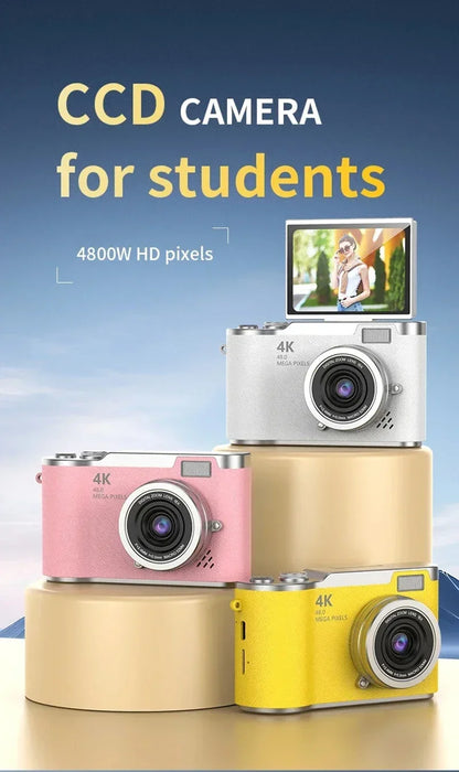 RS2 48MP Flip Screen Digital Camera + Stickers