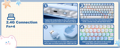 Milk Candy Wireless Mechanical Keyboard
