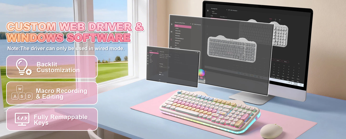 Milk Candy Wireless Mechanical Keyboard