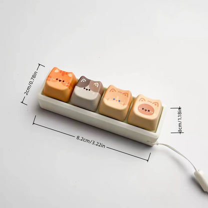 Neko Keyboard Button Fidget Keychain