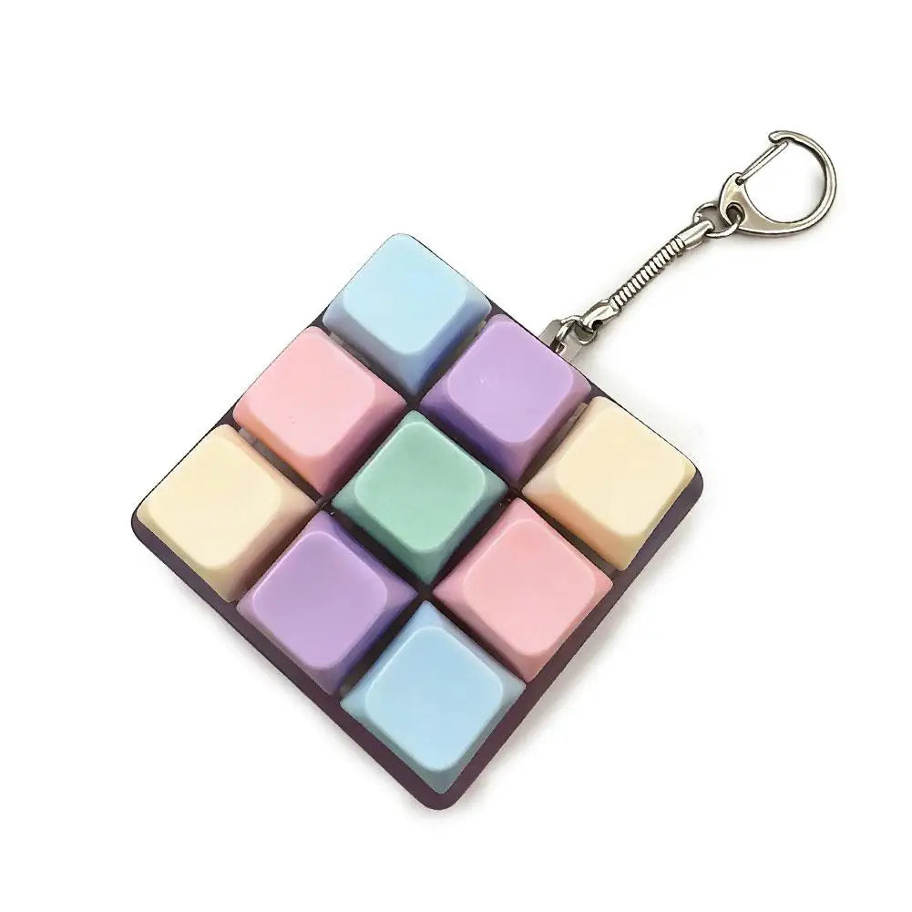 Macaron Keyboard Button Fidget Keychain