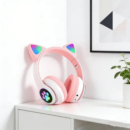 New Cute Cat Ear Wireless Headphones