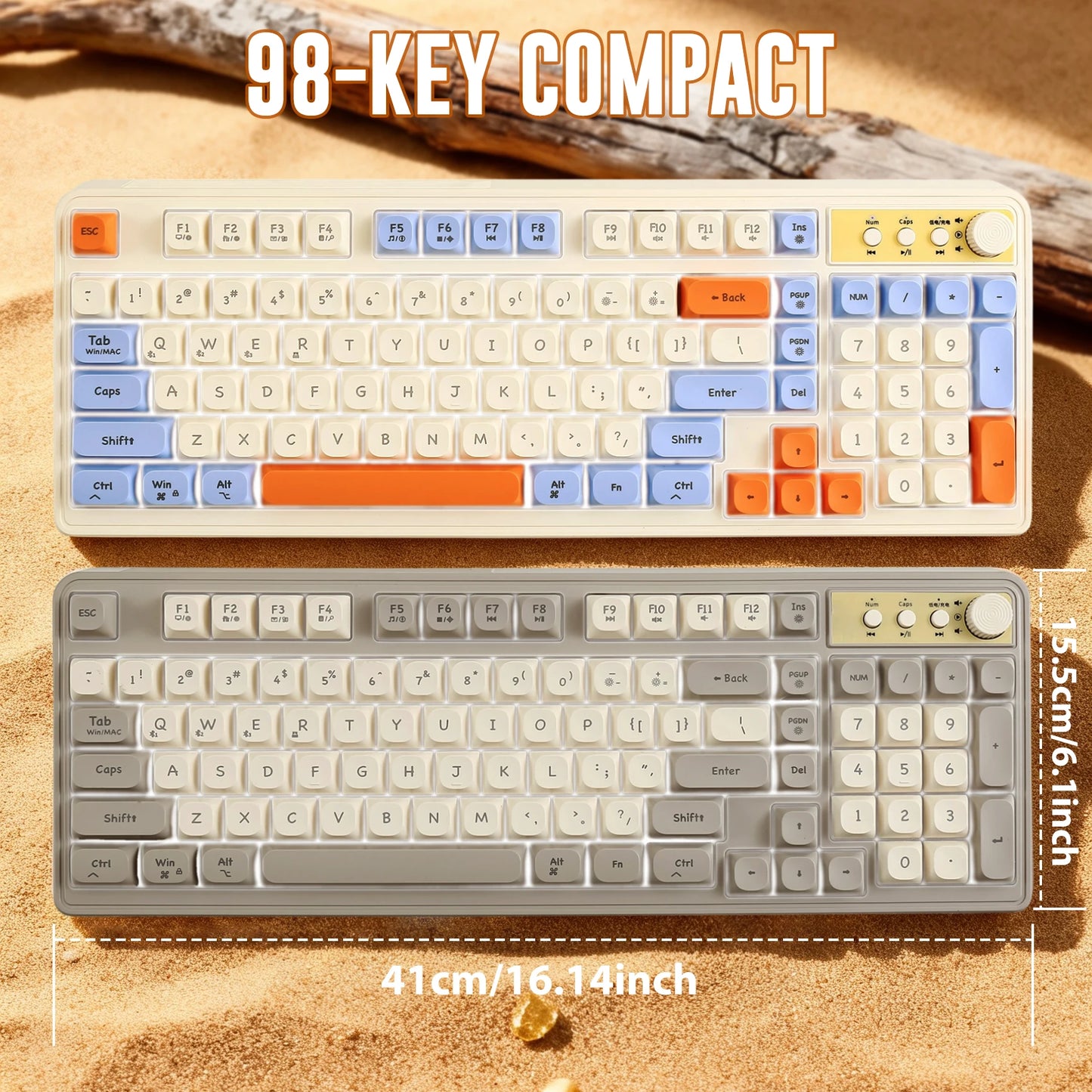 Retro Macaron Wireless Keyboard