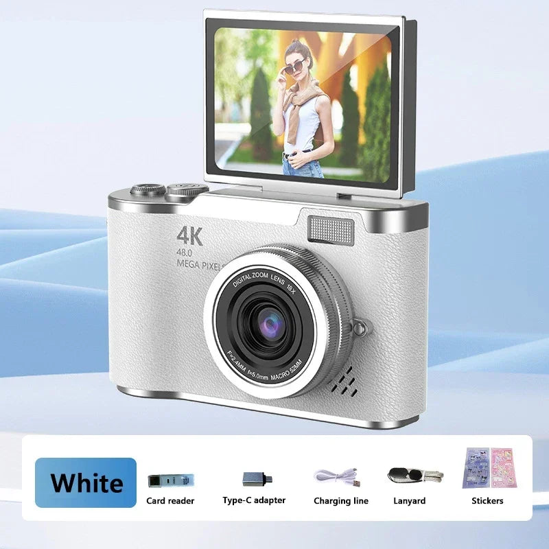 RS2 48MP Flip Screen Digital Camera + Stickers