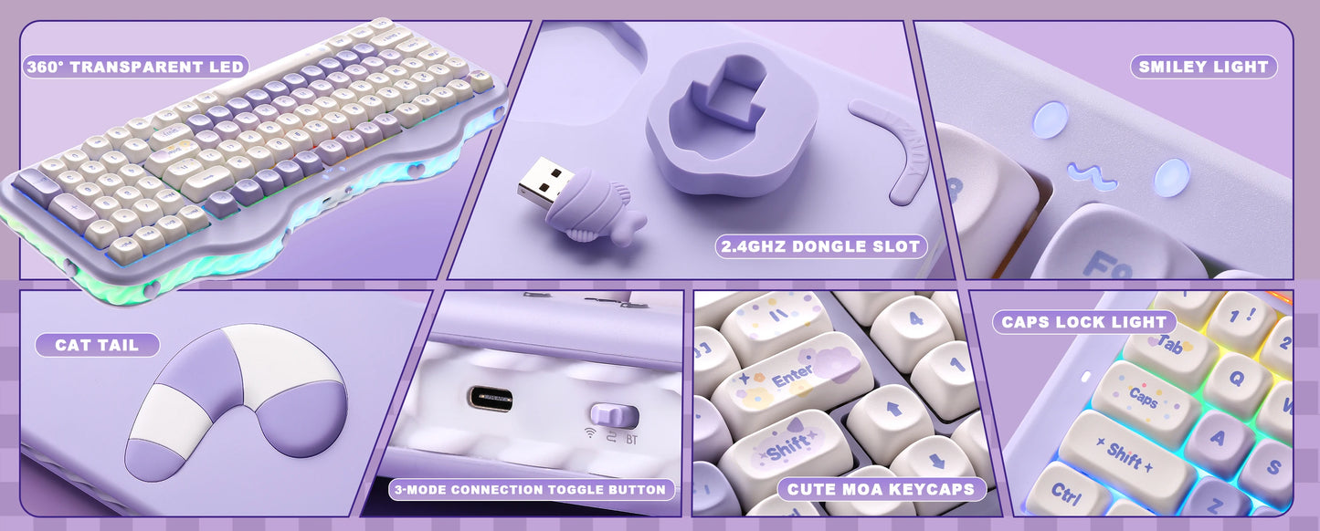 Milk Candy Wireless Mechanical Keyboard