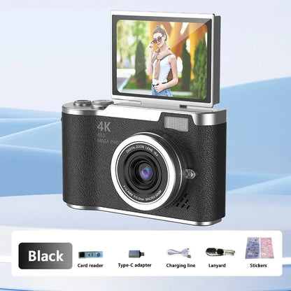 RS2 48MP Flip Screen Digital Camera + Stickers