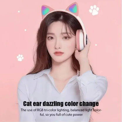 New Cute Cat Ear Wireless Headphones