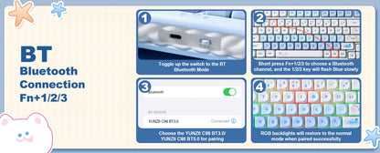Milk Candy Wireless Mechanical Keyboard
