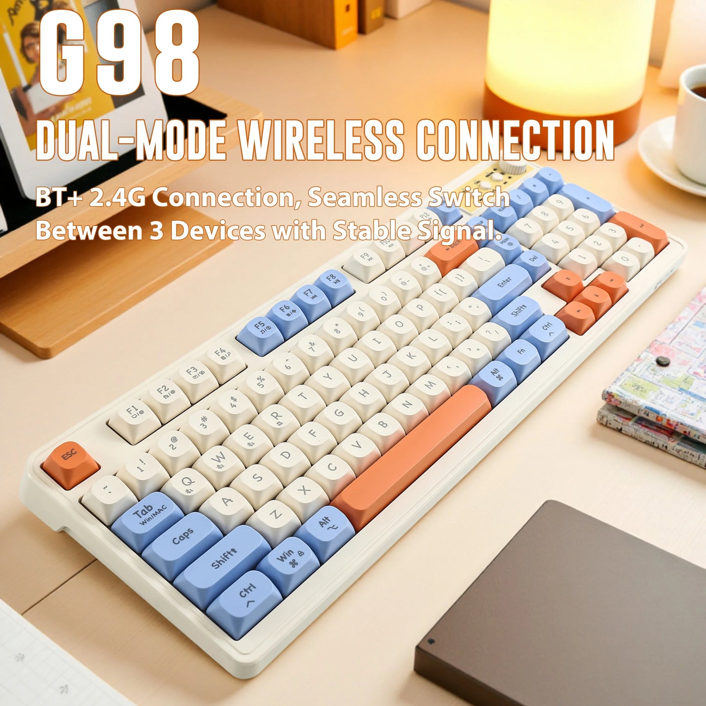 Retro Macaron Wireless Keyboard