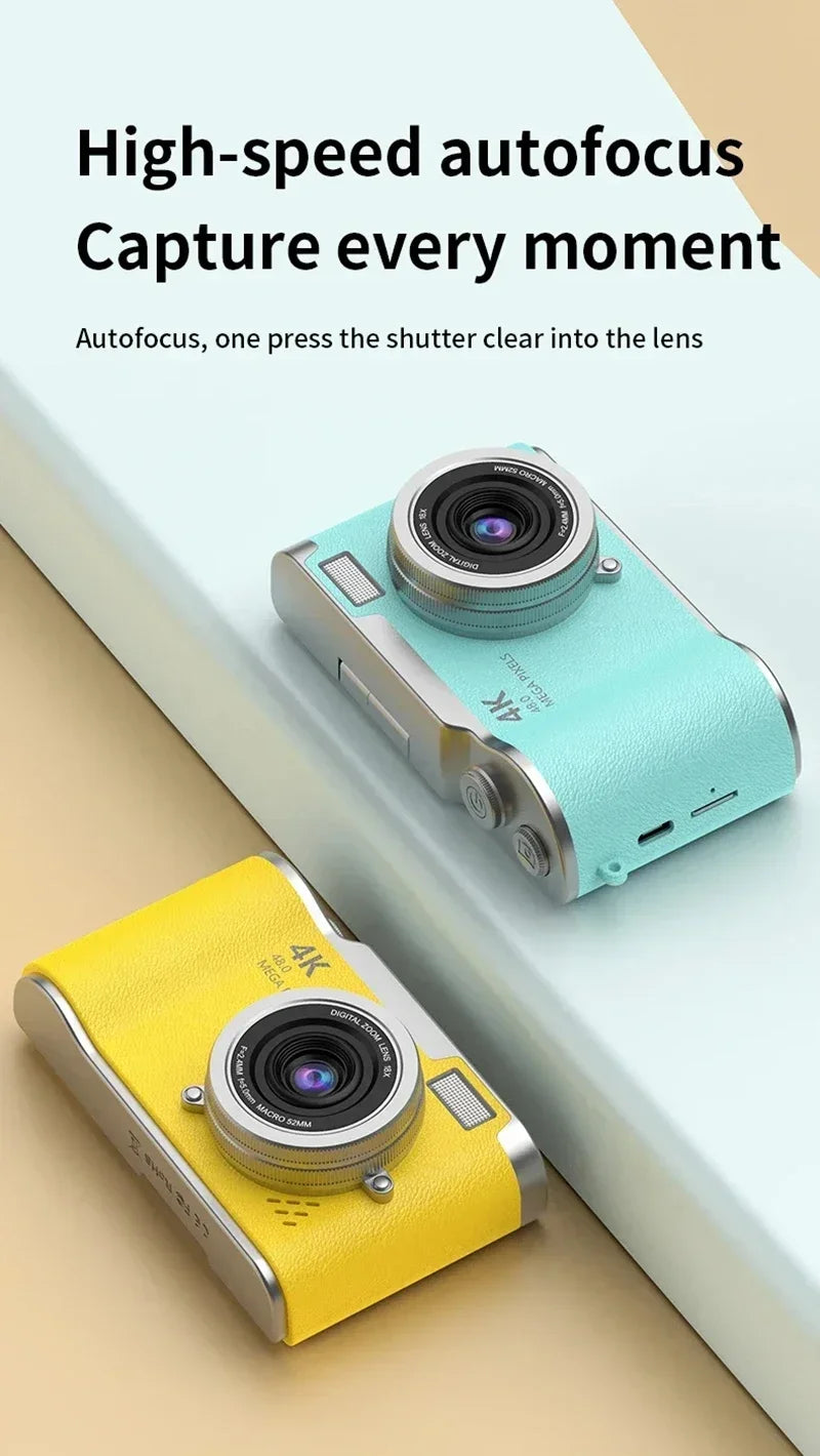RS2 48MP Flip Screen Digital Camera + Stickers