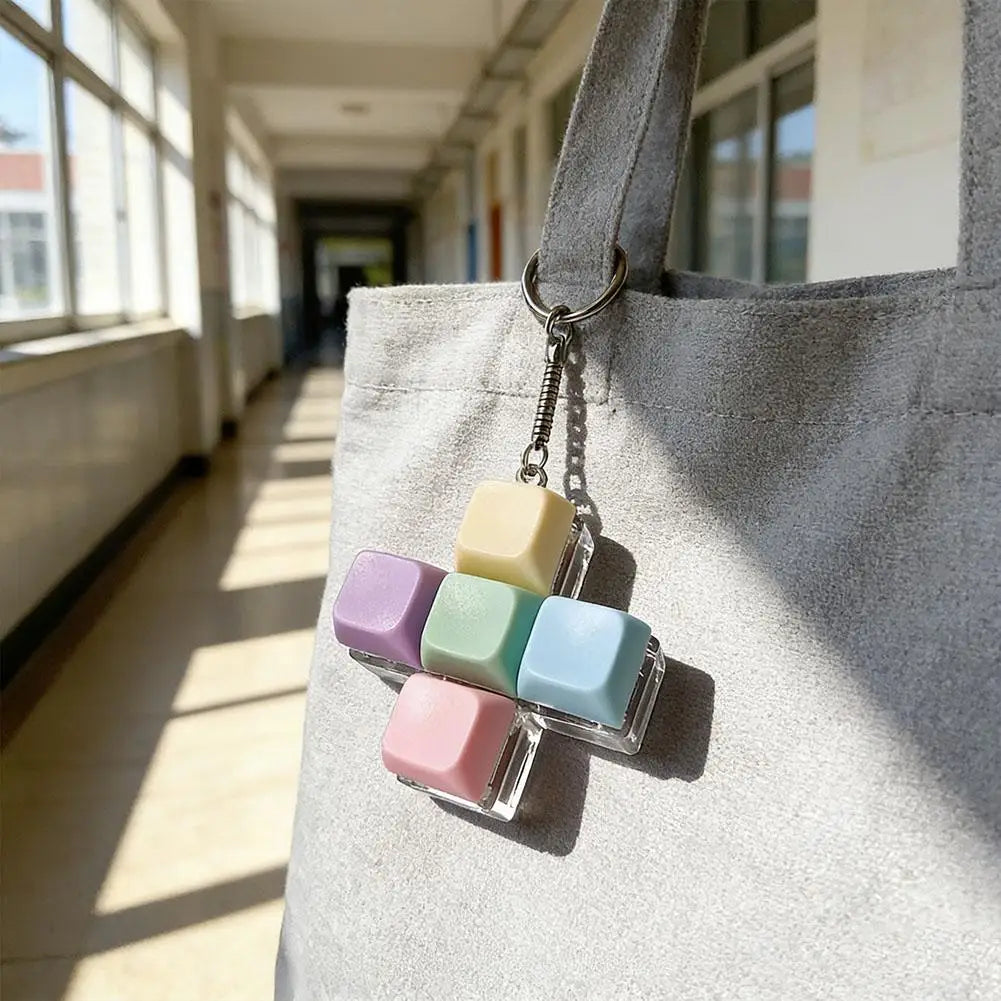 Macaron Keyboard Button Fidget Keychain