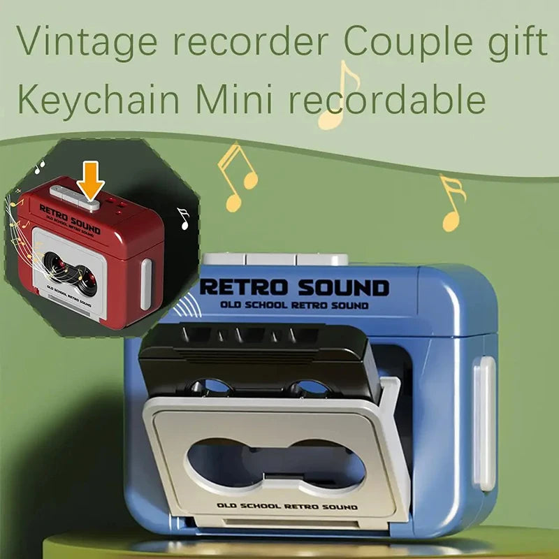 Retro Tape Sound Recorder Keychain