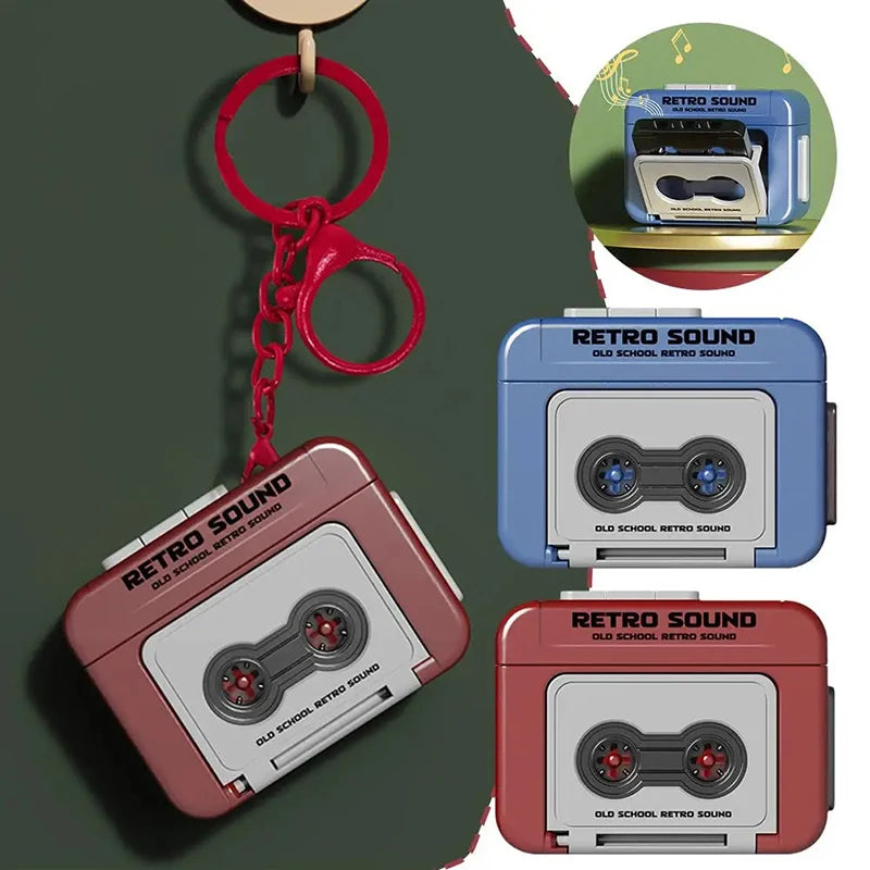 Retro Tape Sound Recorder Keychain