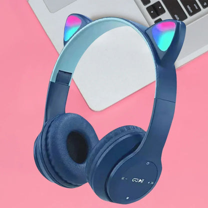Cute Cat Ear Bluetooth Headphones – Wireless LED Headset
