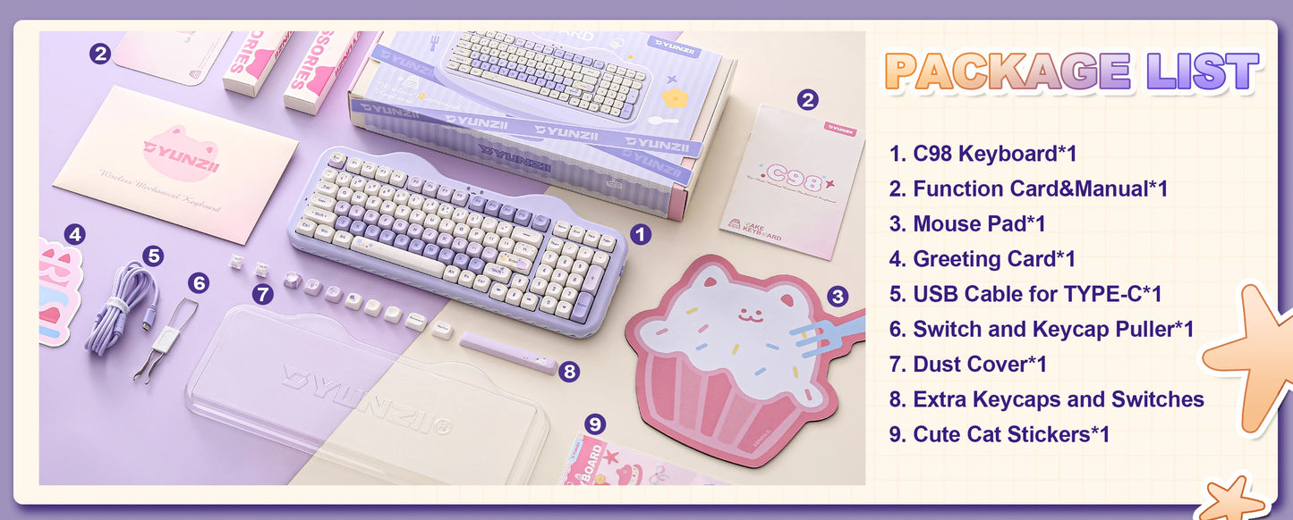 Milk Candy Wireless Mechanical Keyboard