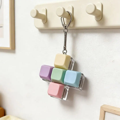 Macaron Keyboard Button Fidget Keychain
