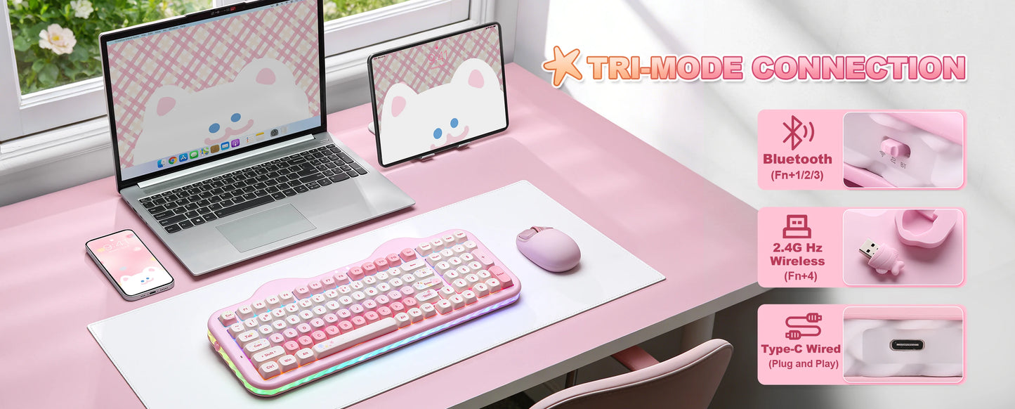 Milk Candy Wireless Mechanical Keyboard