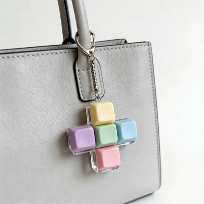 Macaron Keyboard Button Fidget Keychain