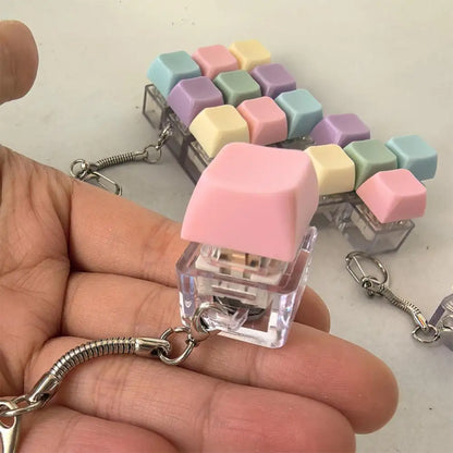 Macaron Keyboard Button Fidget Keychain