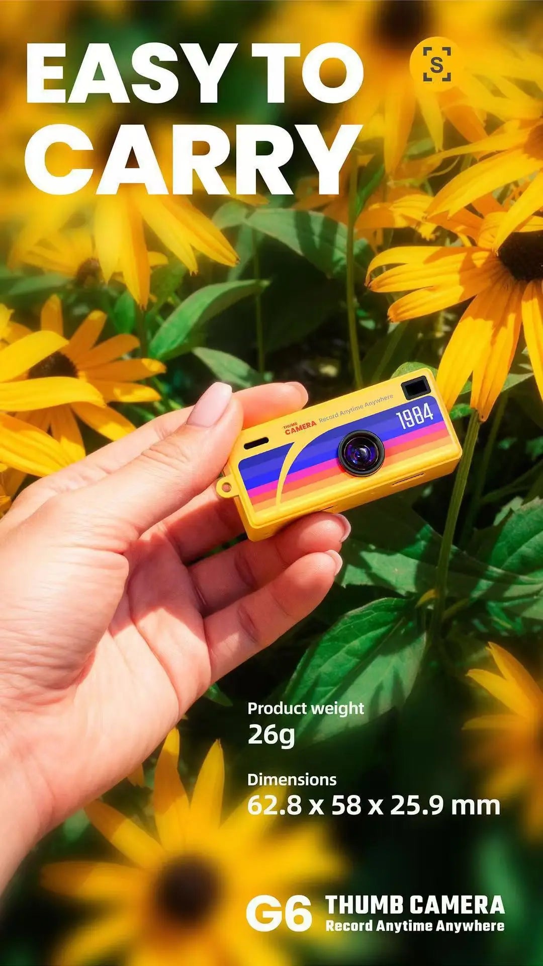 Retro Thumb Camera Keychain