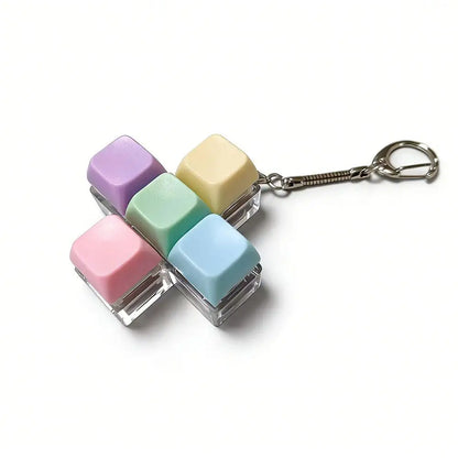 Macaron Keyboard Button Fidget Keychain